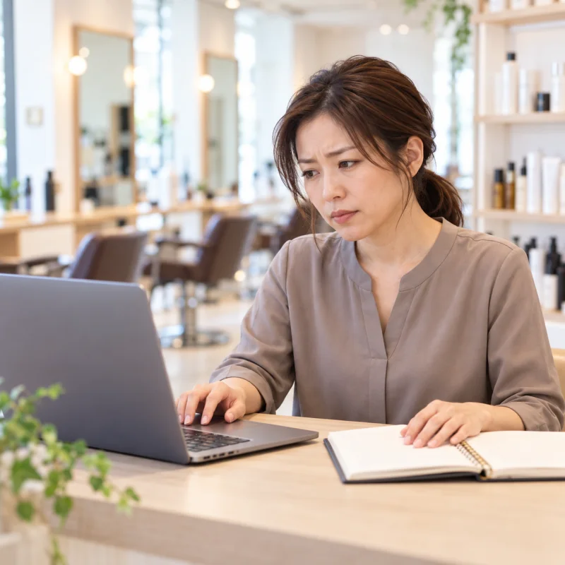パソコンでの手作業に悩む事業者